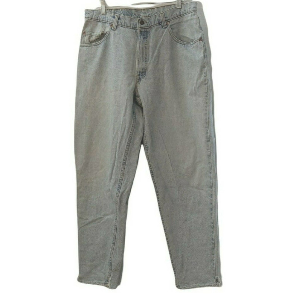 Levis 560 Loose Fit Tapered Leg Jeans 36x34 100% Cotton USA Made Distressed 13